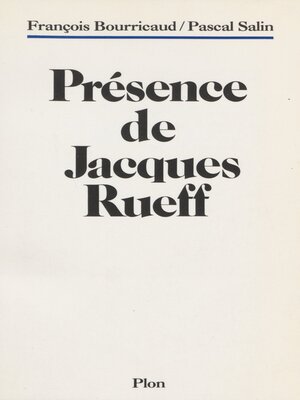 cover image of Présence de Jacques Rueff